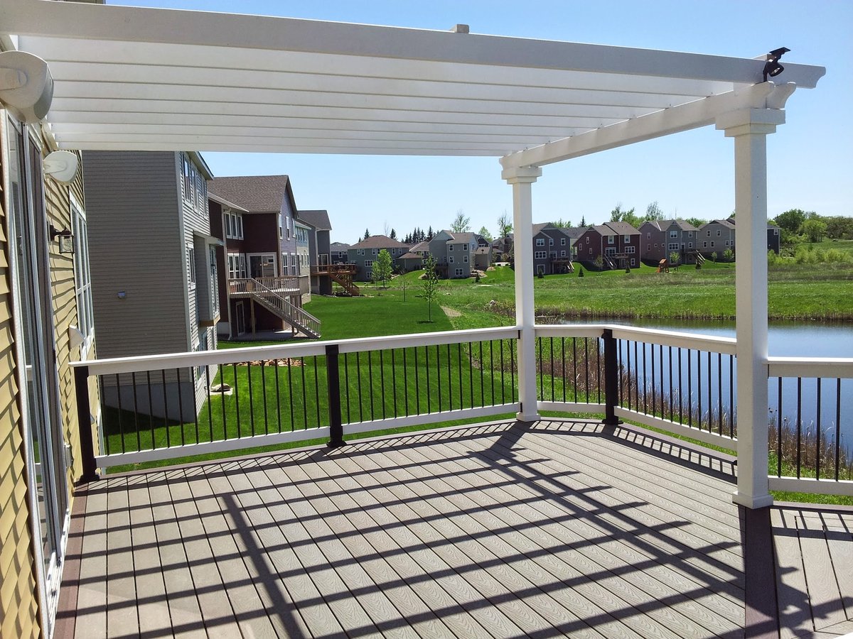 deck on a beautiful MN day built by Home Visions Carpentry