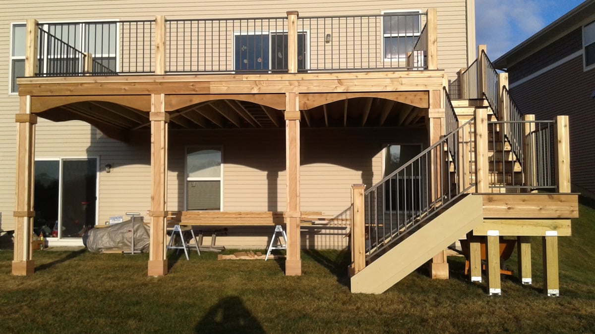 Custom deck upgrade for local Minnesota homeowner