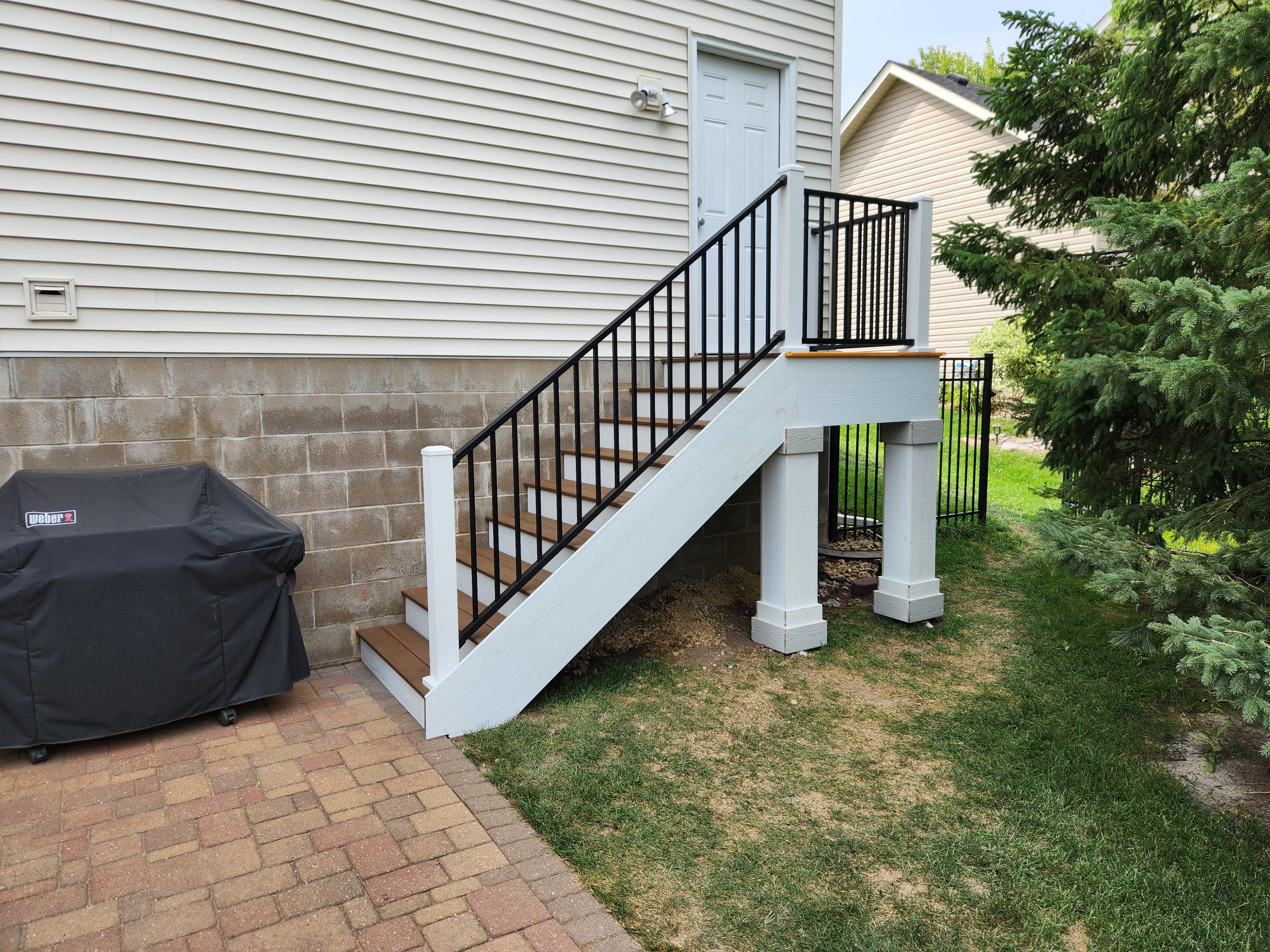 Beautiful Landing, Deck, and Railing Crafted By Home Visions Carpentry